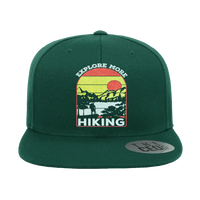 Explore More Hiking Embroidered Flat Bill Cap
