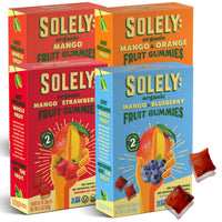 SOLELY Organic Whole Fruit Gummies, Three Ingredients | No Added Sugars, Artificial Colors or Flavors | Vegan Fruit Snacks