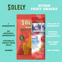 SOLELY Organic Whole Fruit Gummies, Three Ingredients | No Added Sugars, Artificial Colors or Flavors | Vegan Fruit Snacks